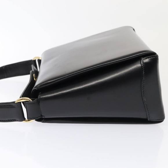 GUCCI Hand Bag Leather Black Gold Auth ep5464 - Picture 5 of 16